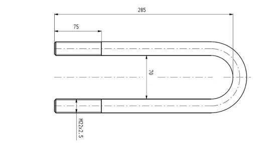 241009 - [] СТРЕМЕНО РЕСОРИ BPW M22X2. 5X70X285