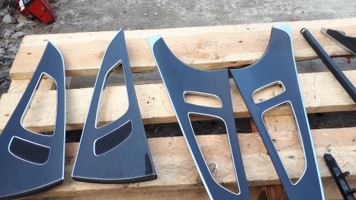 S6 C7 4G A6 RS6 Moulage OZDOBNE DEKORY CARBON Portière