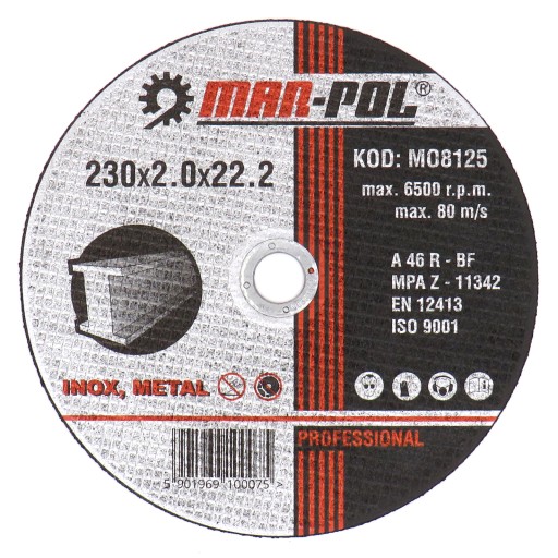 Диск для різання металу 230x2 MAR-POL 50 шт