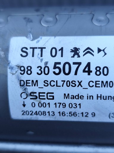 PEUGEOT 408 P54 starter 9830507480