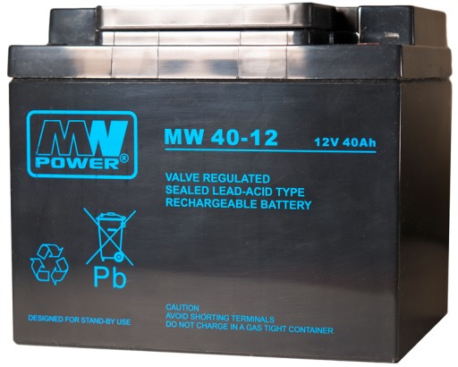 Аккумулятор agm аккумулятор vrla mwpower 40ah 12v mw40 mw40-12 40 панель управления сигнализацией