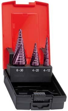 Набор ступенчатых сверл Циферблат из HSS, со спиральной канавкой