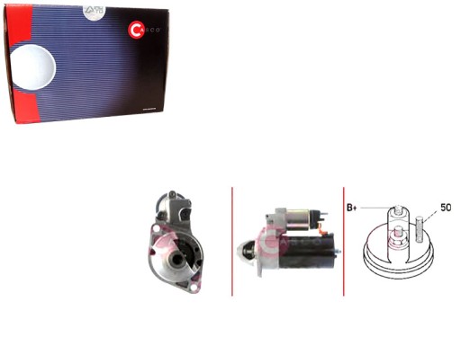 CASCST10273AS(iMOTO) - Стартер 12в 1,7квт каско + водительский комплект v37 для бардачка - направляющая при столкновении, карта управления