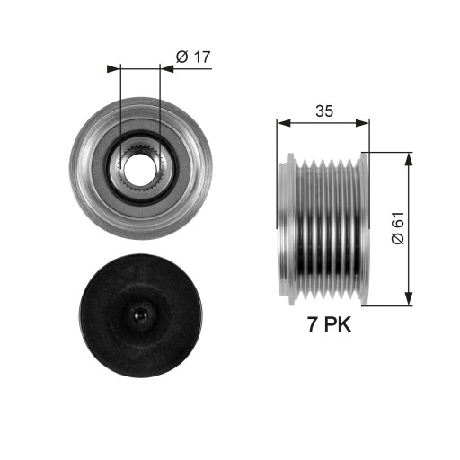 OAP7095, OAP7095 - Генератор обгінна муфта audi q7 porsche cayenne macan vw phaet