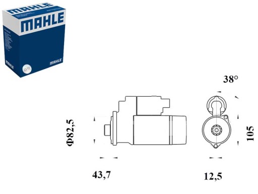 140 - Стартер ahlmann ar 65 bomag bw65h mahle
