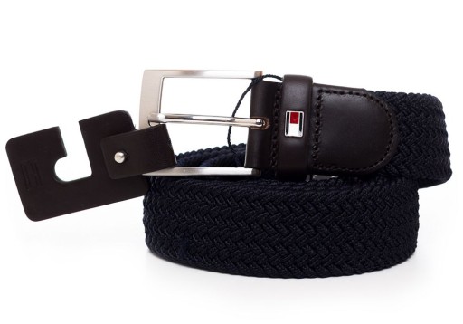 TOMMY HILFIGER OPASOK NA NOHAVICE 3,5 CM NEW ADAN TMAVOMODRÁ veľ.100