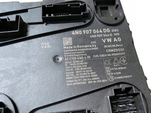 AUDI A8 4N D5 Bedienteil KOMFORTU 4N0907064DG