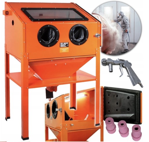 ПІСКОСТРУЙНА МАШИНА КАБІНИ 250Л КАБІНА ДЛЯ ПІСКОСТРУЙНОЇ ОЧИСТКИ ДВИГУНА РАМА ОБОДІВ BASS POLSKA