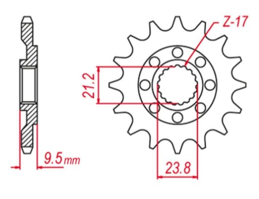 GROSSKOPF ЗУБЧАТКА ПЕРЕДНЯЯ 342 14 CR 250 88-07,CRF изображение 1