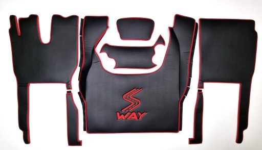 КОВРИКИ IVECO S-WAY ГЛАДКИЕ КОВРЫ ЭКО КОЖА + ВЫШИВКА