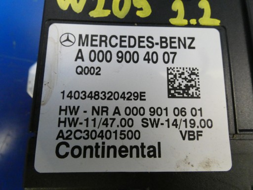 C220 W205 W213 W212 2.2 CDI Module POMPY Carburant