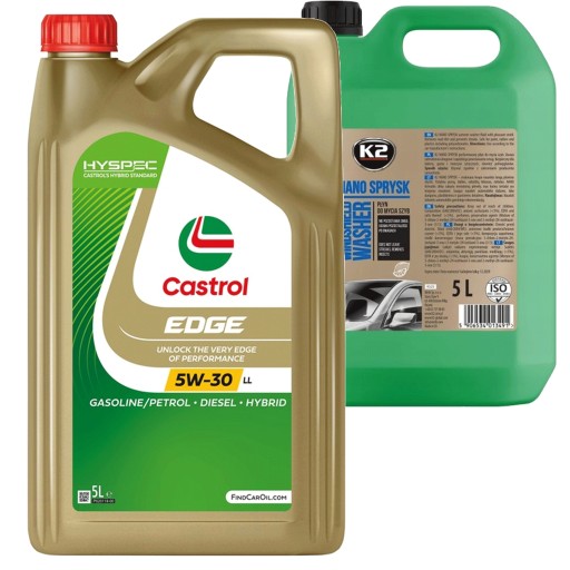 Olej Castrol Edge 5W-30 LL 5L + K2 Nano Sprysk 5L