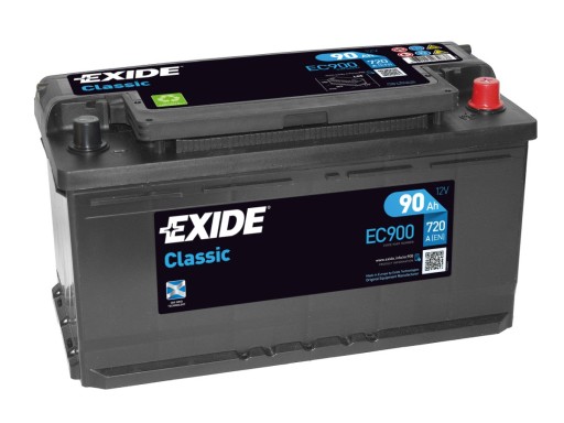 Акумулятор Exide Classic 12V 90Ah 720A P + EC900