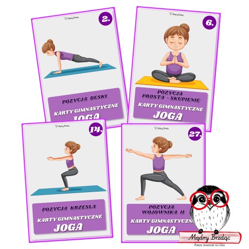 KARTY - JOGA - obrazkowa gimnastyka - zajęcia dla dzieci - 27