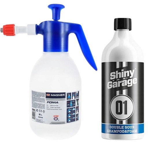 SHINY GARAGE НАБІР ШАМПУНЬ ДЛЯ ПОКРИТТЯ + ПІНОУТВОРЮВАЧ