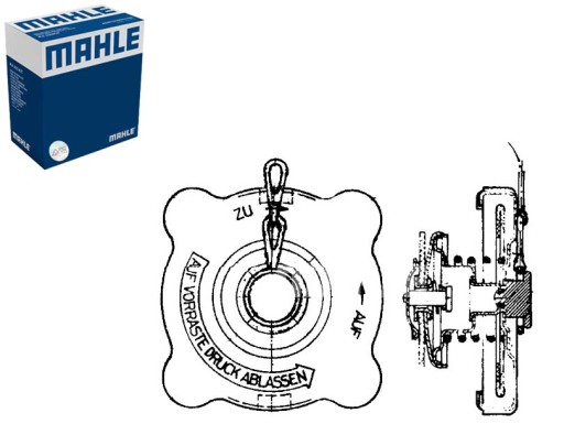 18 000P - КРИШКА РАДІАТОРА 0 7BAR З ЛАНЦЮЖКОМ MERCEDES LP NG SK