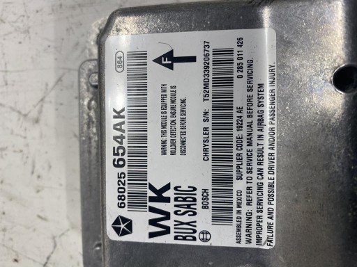 SENSOR airbag airbag modulo JEEP GRAND CHEROKEE WK2 68025654AK