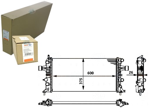 BRH8MK 376 - Радиатор двигателя behr hella 1300195 1300212 91194