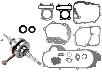 IP000446_2 - КОЛЕНЧАТЫЙ ВАЛ ДЛЯ СКУТЕРОВ 4T С ПРОКЛАДКАМИ 22 ЗУБА