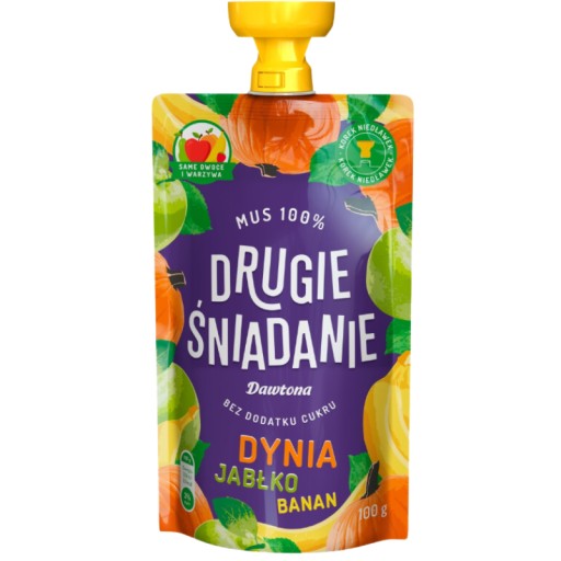 Dawtona гарбуз яблуко банан мус 100 г