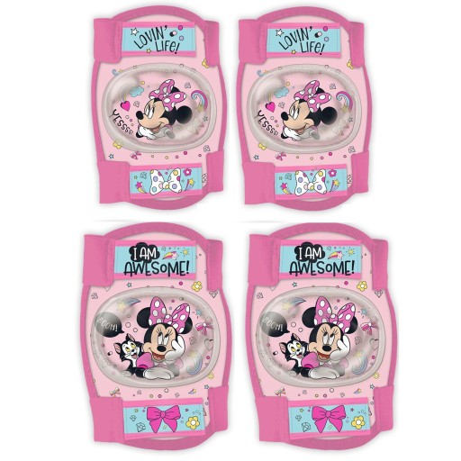 Ochraniacze Na Rolki, Rowerowe Na Łokcie I Kolana Myszka Minnie Minnie 3+