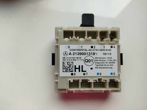 E350 17r - МОДУЛЬ ДВЕРІ ЗАДНІЙ ЛІВИЙ MERCEDES W213 A2139001318