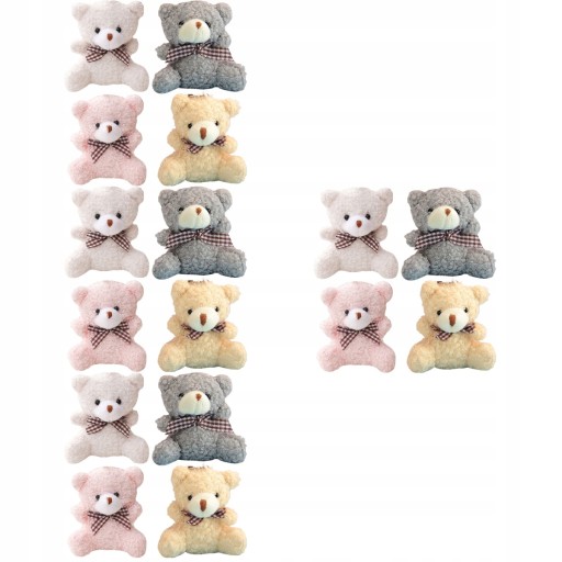 Брелок для ключей с мультяшным плюшевым игрушечным кольцом, 16 шт.