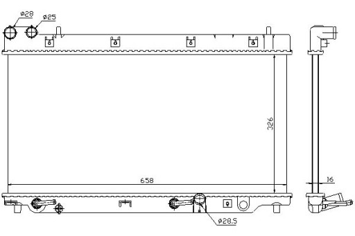 68098/NIS - Радиатор двигателя nissan honda jazz ii 1.2/1.3 03