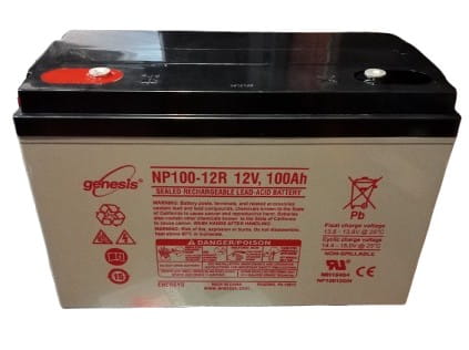 Аккумулятор genesis np100-12r 12 в 100 ач agm 30 кг. кемпер, понтон, солнечный