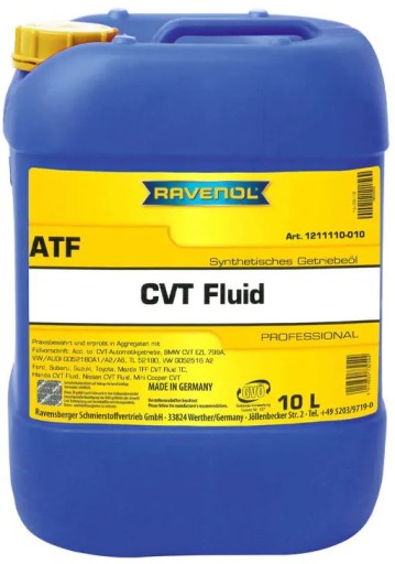 Равенол atf жидкость для вариатора - 10л.