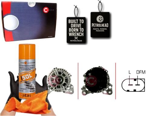 CASCAL15451GS#ECS-PCP+K - Генератор 12v 110a oe valeo casco #petrolhead pro+ kit4