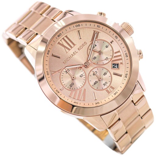 DÁMSKE HODINKY MICHAEL KORS MK5778 RUNWAY RUŽOVÉ ZLATO DÁTUMOVKA