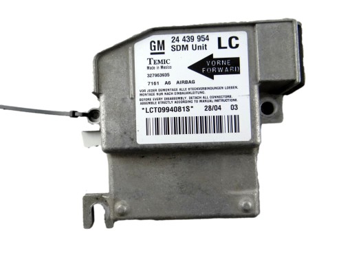 Module SENSOR Airbag OPEL CORSA C 24 439 954