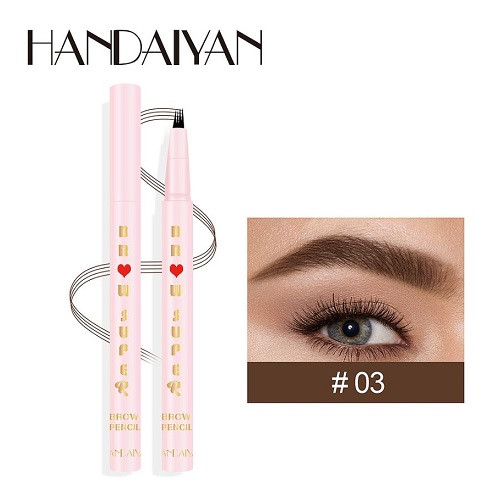 Ceruzka na obočie, Microblading, Handaiyan, Super Obočie, 03 Svetlo hnedá, 1.5 ml