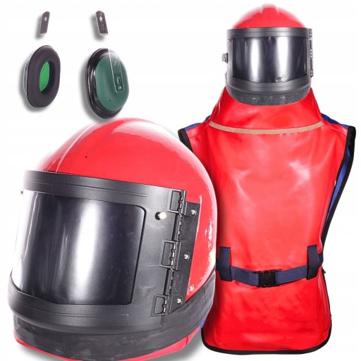 Захисний піскоструминний шолом RES-4G/OH з фартухом для дробеструйної піскоструминної машини