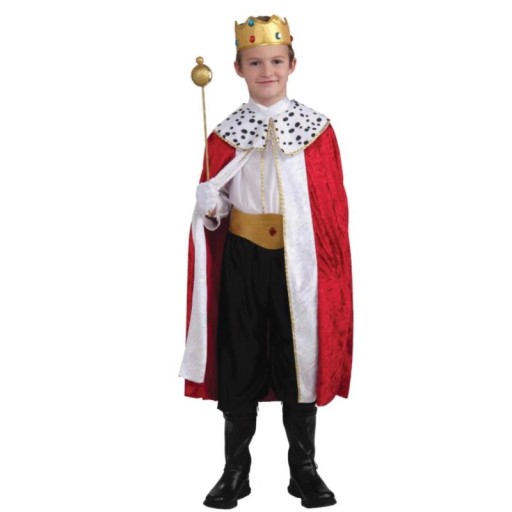 SUPER Oblečenie Pláštenka Kráľa s korunkou ST842 146/ 152 Sada