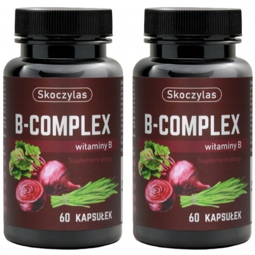 Skoczylas B-Complex Komplex vitamínov B Červená repa Jačmeň 120 kapsúl Extrakt