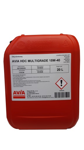 AVIA HDC УНІВЕРСАЛЬНЕ МОТОРНЕ МАСЛО 15W40 20л