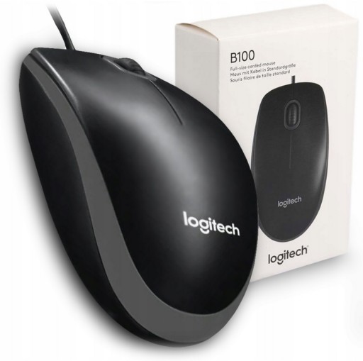 Mysz przewodowa optyczna Logitech B100 USB