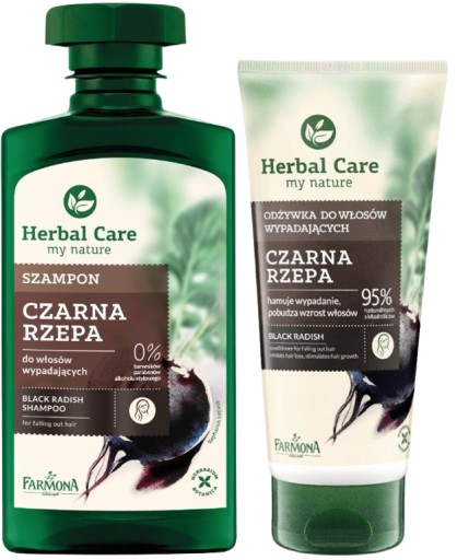 Sada Čierna Repka Herbal Care Vypadávanie Vlasov Oslabené