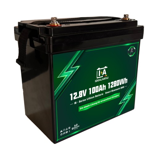 Літієва батарея idealakku lifepo4 12.8v 100ah +bluetooth -міні-