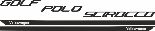 Наклейки тюнинг боковые ремни VW GOLF Polo SCIROCCO