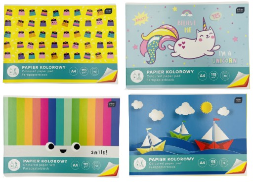 Папір кольоровий А4 Interprint 10 аркушів 115 г/м²