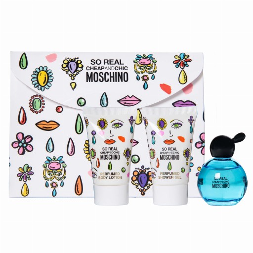 moschino cheap and chic - so real woda toaletowa 4.9 ml   zestaw