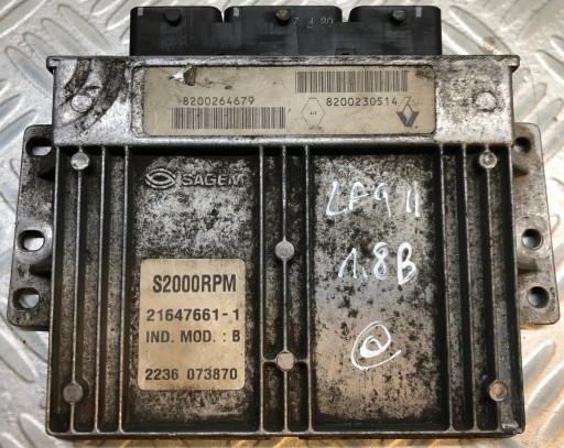 Рено лагуна ii 1.8 b контроллер двигателя 8200230514 8200264679
