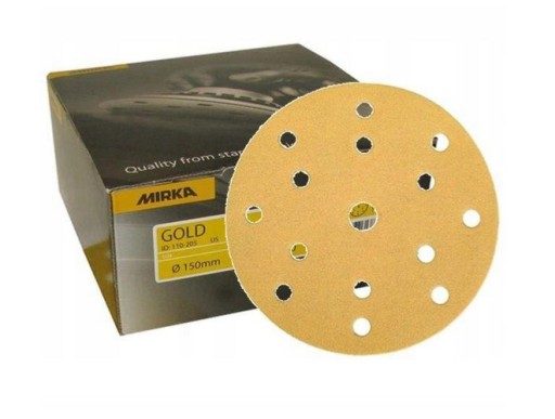 Мирка золото наждачная бумага диск 150 мм P800