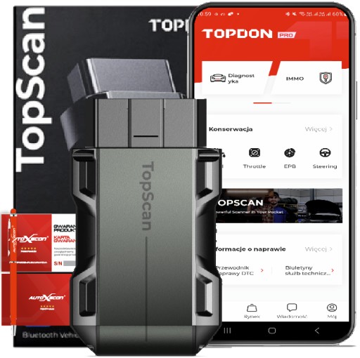 ДИАГНОСТИЧЕСКИЙ ТЕСТЕР TOPDON TOPSCAN DONGLE