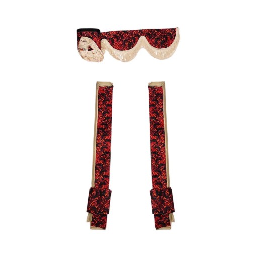 ПЛІСИРОВАНІ ДВОШАРОВІ ШТОРИ ЧЕРВОНИЙ ПЛЮШ NADR