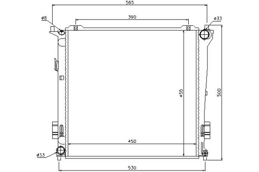 67077/NIS - Радиатор двигателя nissan (механическая коробка передач) hyundai i30