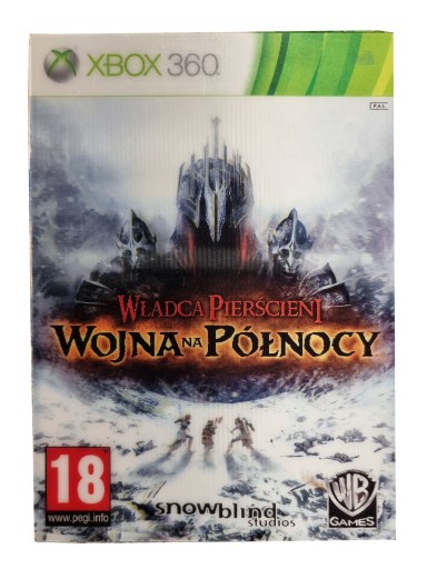 WŁADCA PIERŚCIENI WOJNA NA PÓŁNOCY PL XBOX360 HOLOGRAFICZNA OKŁADKA